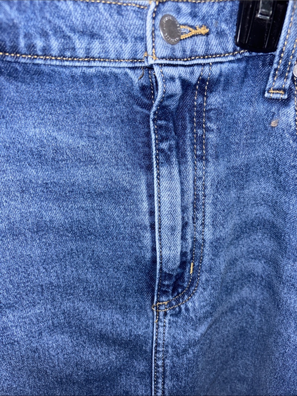 Universal Thread Dark Blue Denim Jeans with Contrast Stitching - Picture 3 of 15